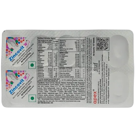 zincovit w tablet 10's